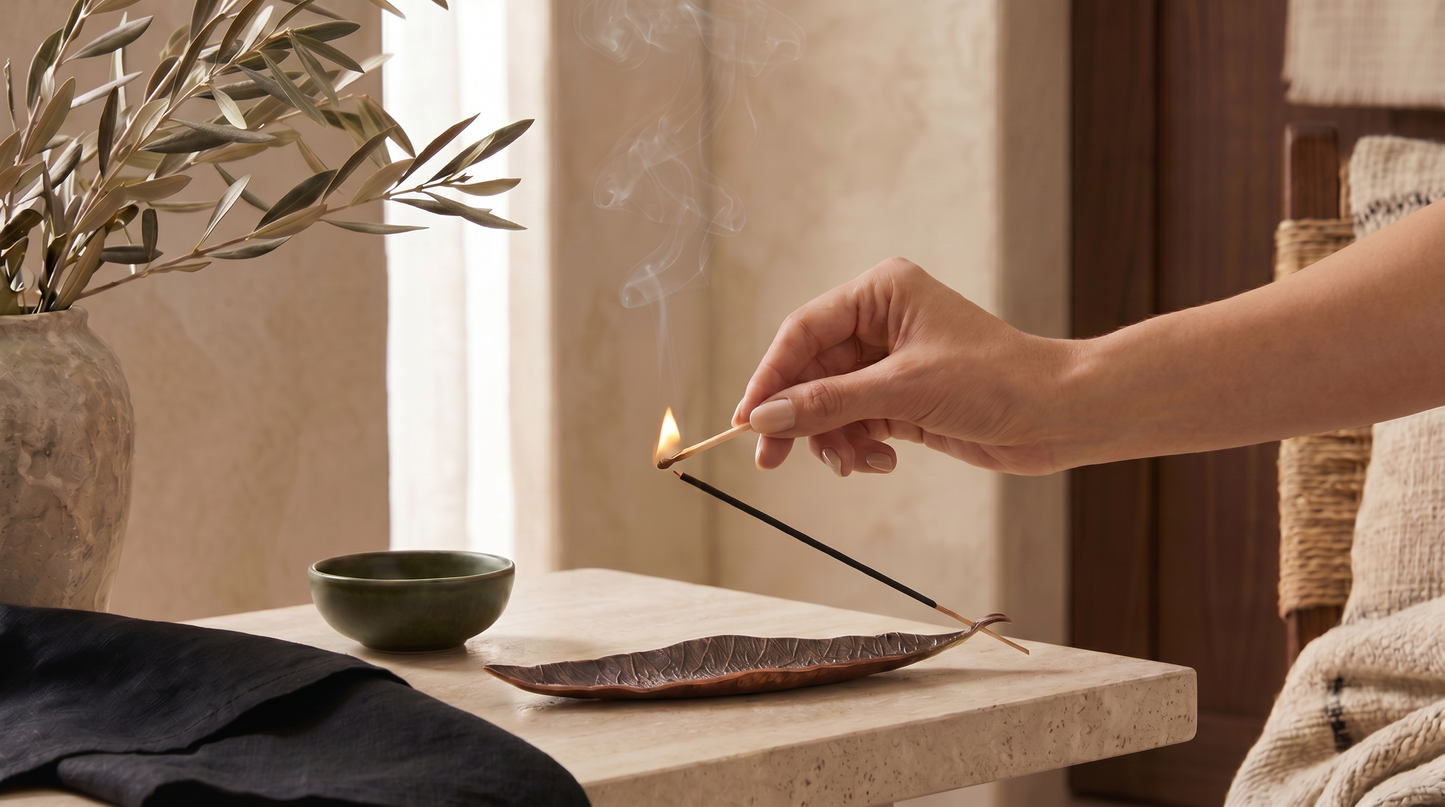 Bronze Leaf Incense Burner