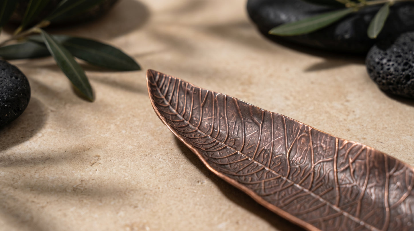 Bronze Leaf Incense Burner