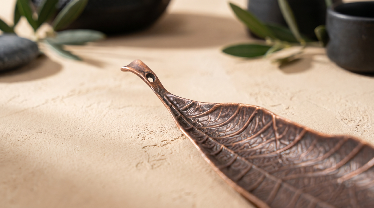 Bronze Leaf Incense Burner