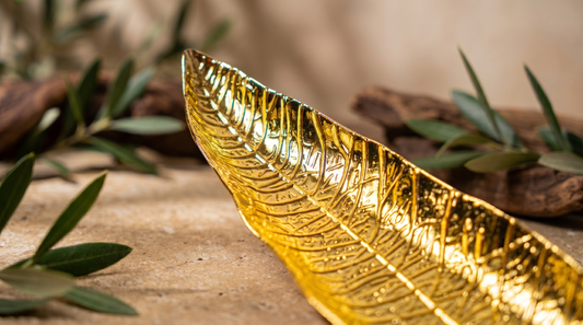 Gold Leaf Incense Burner