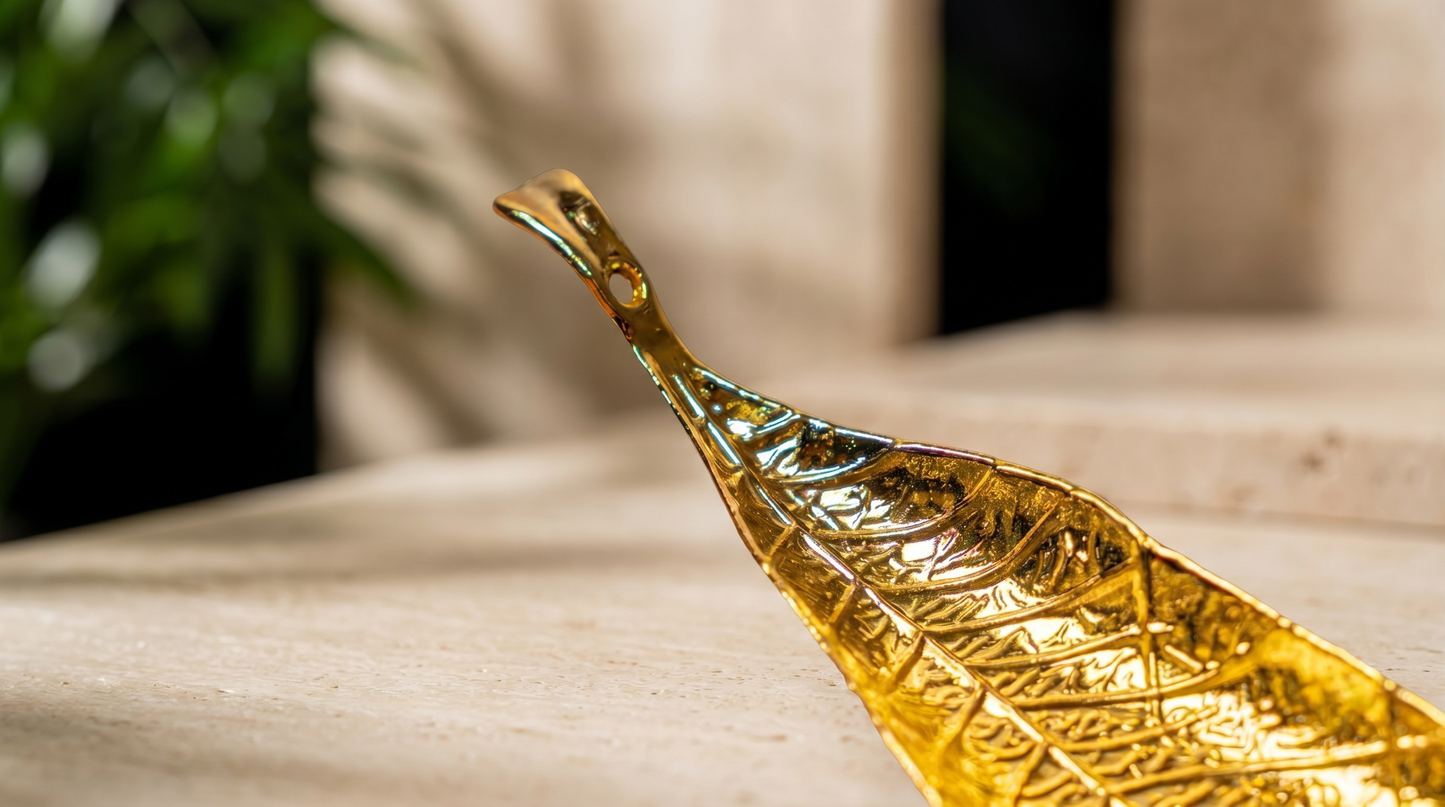 Gold Leaf Incense Burner